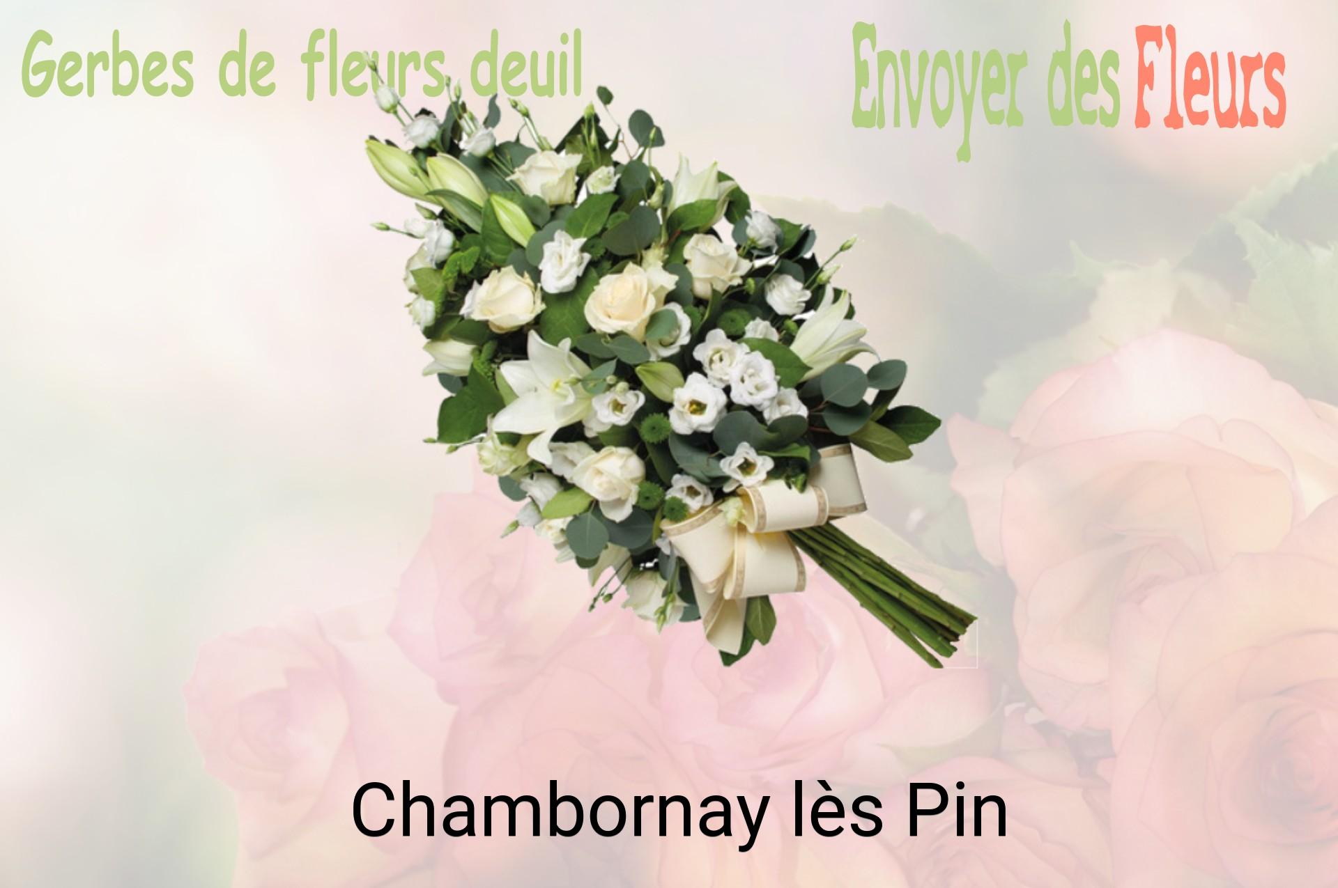Gerbe de fleurs de deuil livrée à Chambornay-lès-Pin